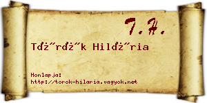 Török Hilária névjegykártya